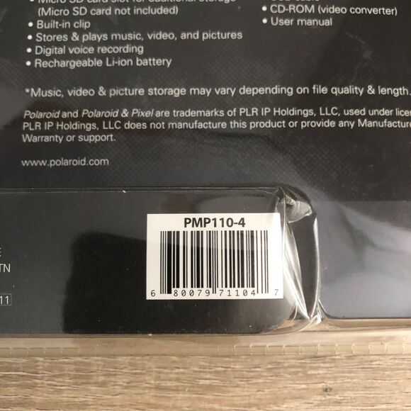 NEW Polaroid Music & Video Player 4GB PMP110-4 RARE 2011 SEALED BLACK MP3 - Picture 6 of 7